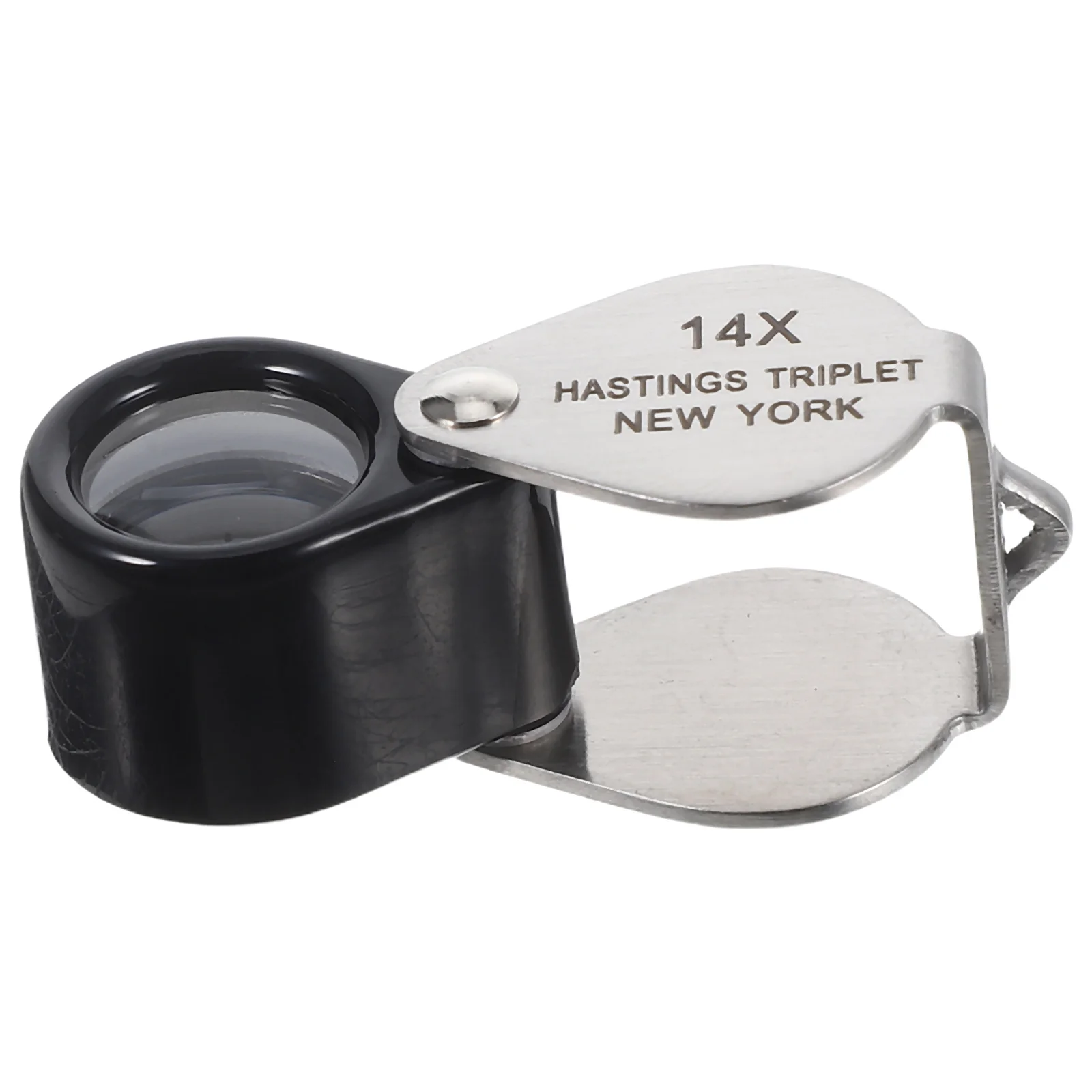 

14X Folding Portable Jewelry Magnifier 14X High Magnification Glass Lens Illuminated Loupe For Coin Inspection Stainless Steel