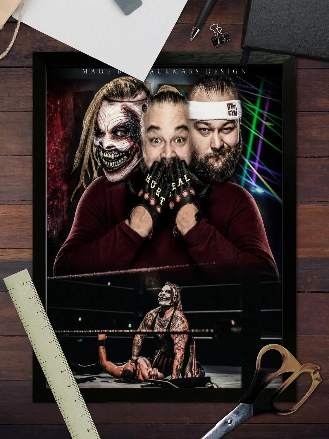 Póster de The fiend bray wyatt Wrestler, impresiones, cuadro sobre lienzo para pared, póster para decoración del hogar moderna para sala de estar familiar