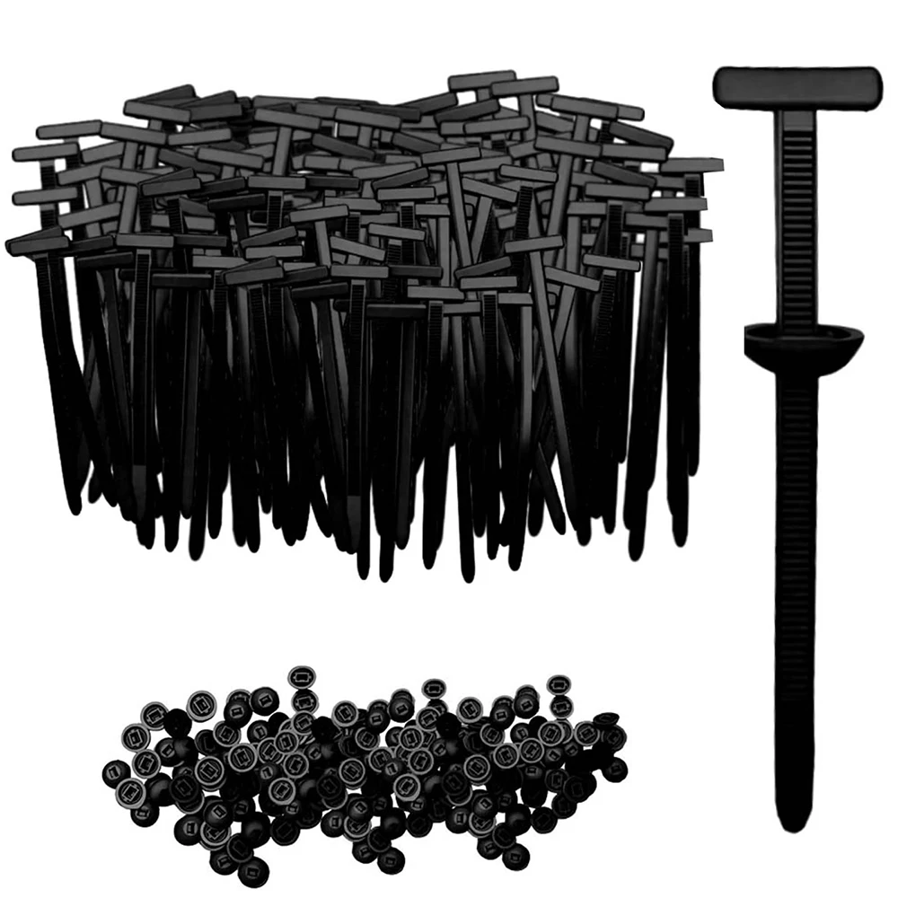 Fibbie universali per fascette per cavi in nylon per auto Supporto per fascette autobloccanti per carichi pesanti con elementi di fissaggio per bottoni a perno Fascette resistenti ai raggi UV per auto