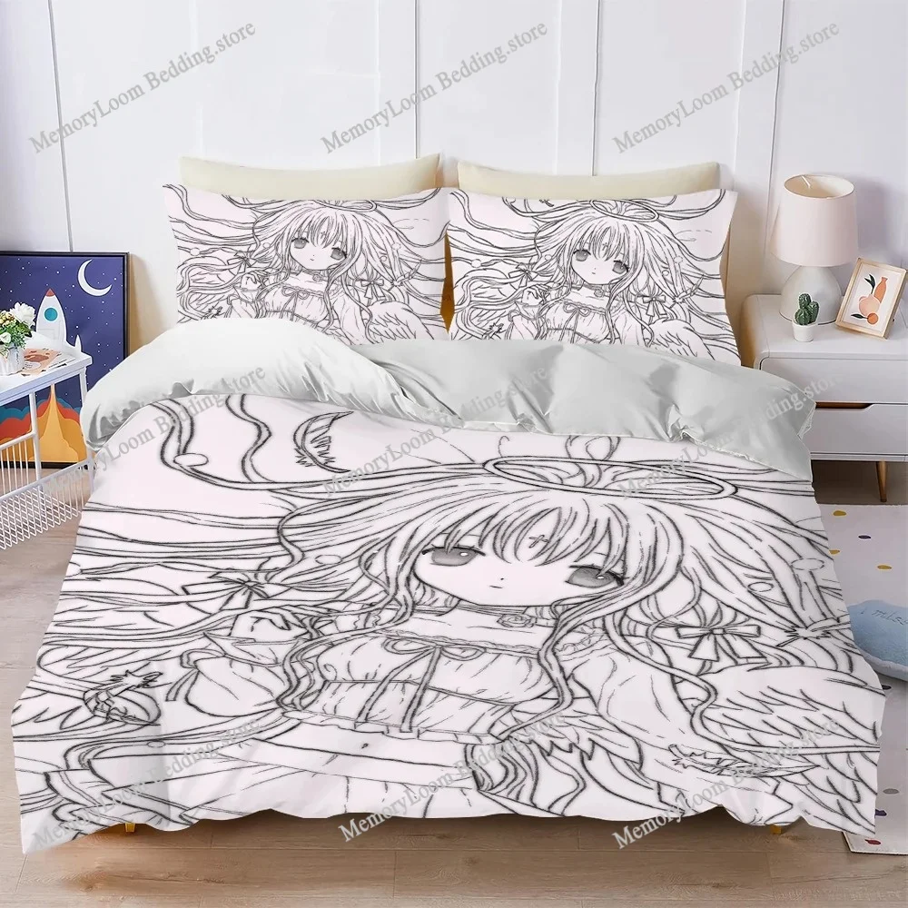

Sweet Pink Girl Angel Duvet Cover Set Home Style Bedding Soft Laundry Cotton Bed Student Dormitory Gift Home Textileextile