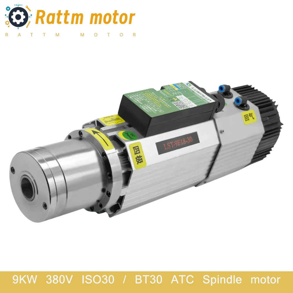 

9KW ISO30 / BT30 CNC Air cooled Cooling ATC Spindle Motor Automatic tool change For Metal Router Milling