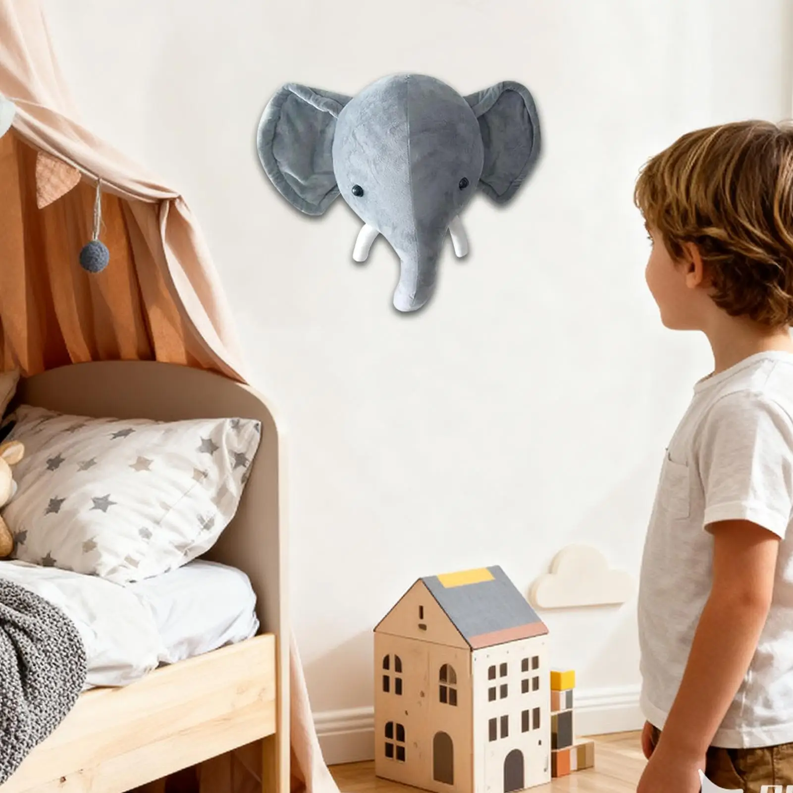 Cabeça de animal de pelúcia montagem na parede decoração para casa animal pendurado ornamentos para sala estar quarto sala jogos apartamento cabine