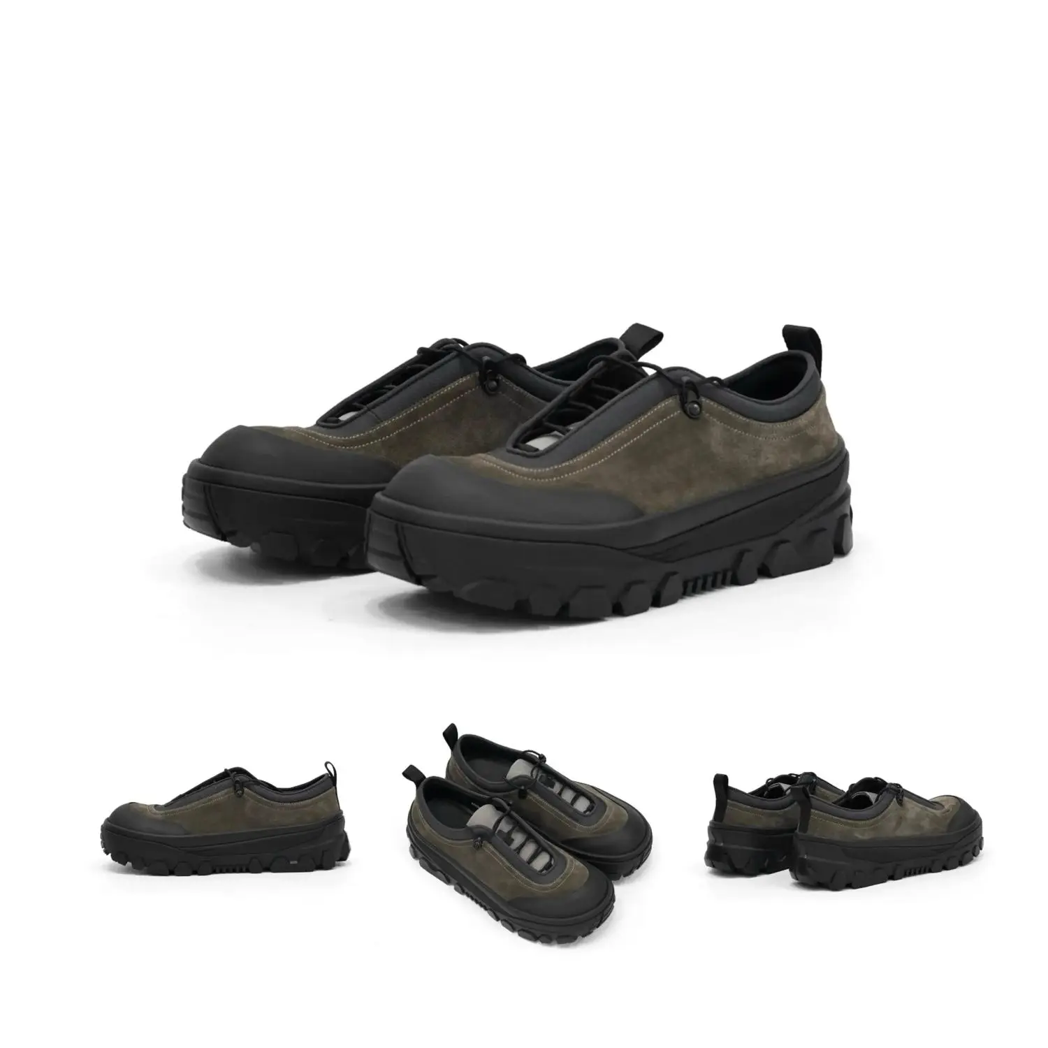 

Outdoor Climbing oes ex Thi Bot Sports Casual oes Faionable Hiking Boots Flat Heel Rubber Outsole Napa Texture