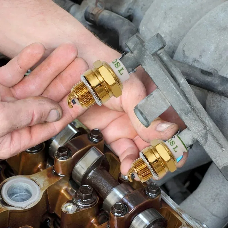 شرارة التوصيل BM6A L7T ل 2-السكتة الدماغية محرك بالمنشار جزازة العشب آلة تقطيع الفراشي أدوات الحدائق محرك صغير شرارة التوصيل استبدال جزء #5