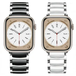 Apple Watch用セラミックメタルストラップ,iwatchシリーズウルトラ10,9,8,7,6,5,seバンド,49mm, 45mm, 44mm 41mm, 42mm, 46mm