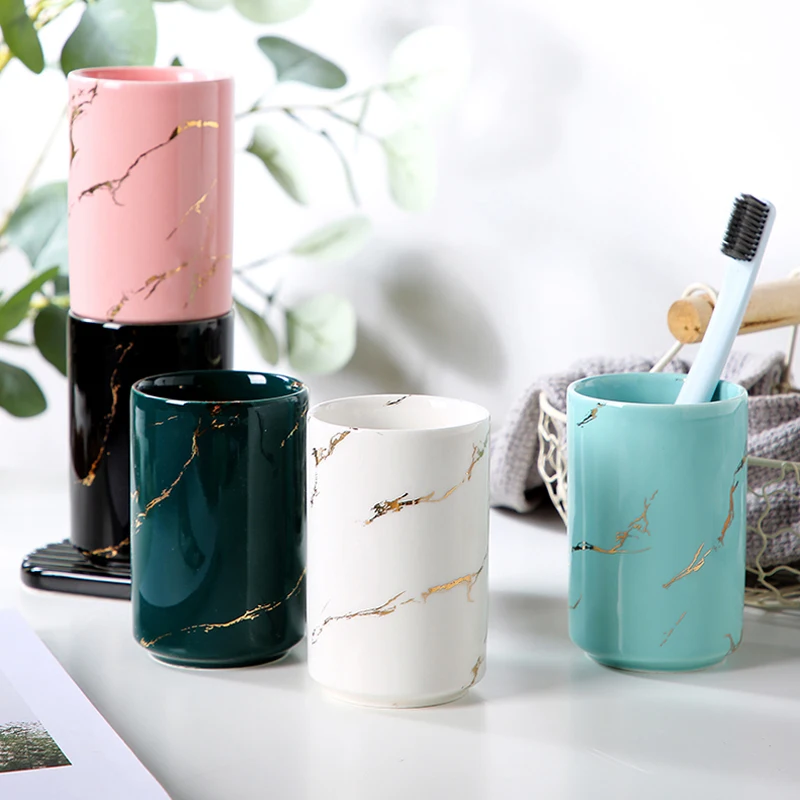 Keramik Zahnputzbecher Set Für Badezimmer Und Zahnbürsten_voghion.com