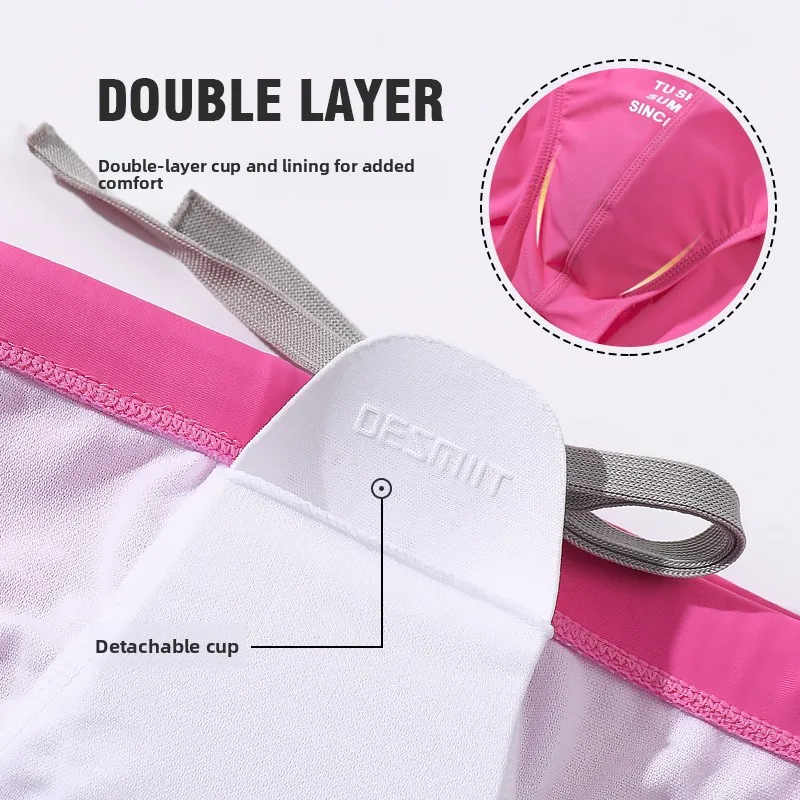 

Pink Qui Dry Letter Print Swimming Trunks Men's Faionable Cup Covering e Swimwear Sexy Exposing Big Size Desmiit