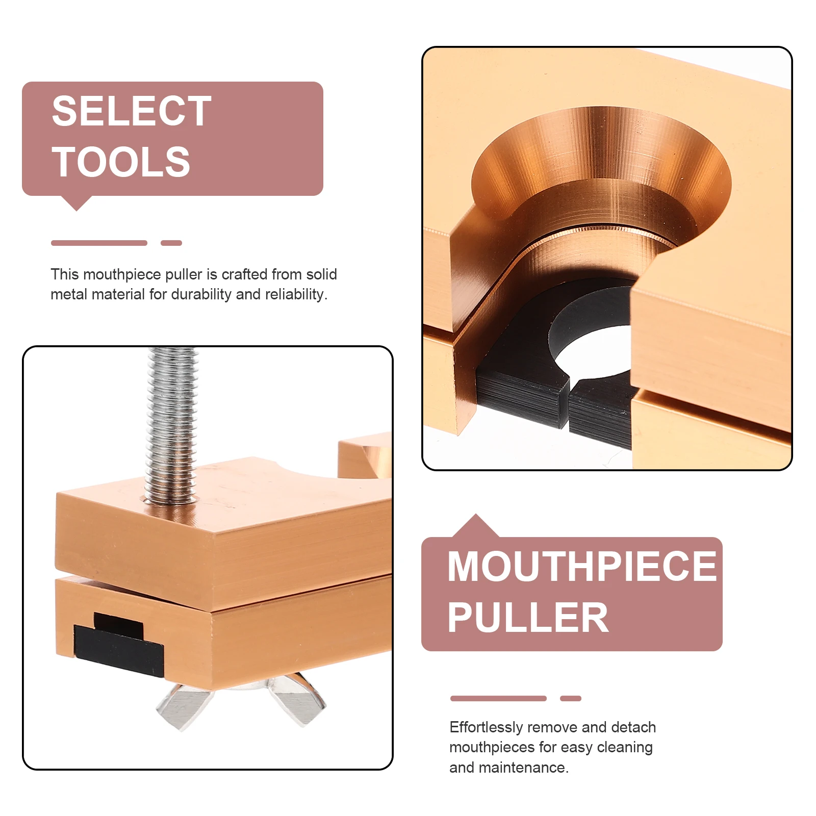 

Mouth Extraction Tool Mouthpiece Puller for Wind Instrument Trombone Adjustment