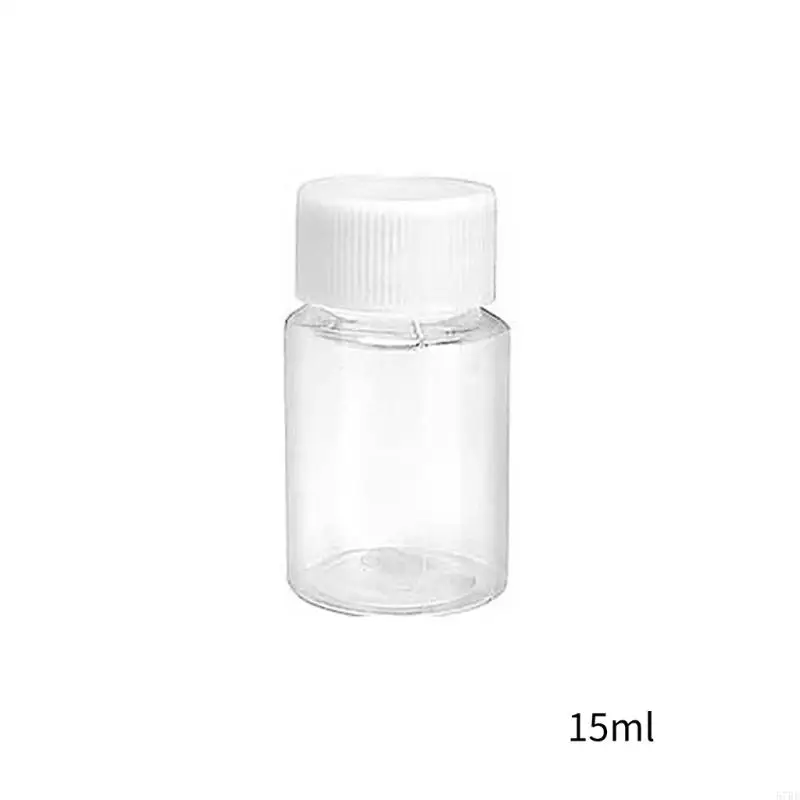 57BE 15ML زجاجات شفافة زجاجات قابلة لإعادة الاستخدام من البلاستيك الفارغة للسفر أو الاستخدام اليومي