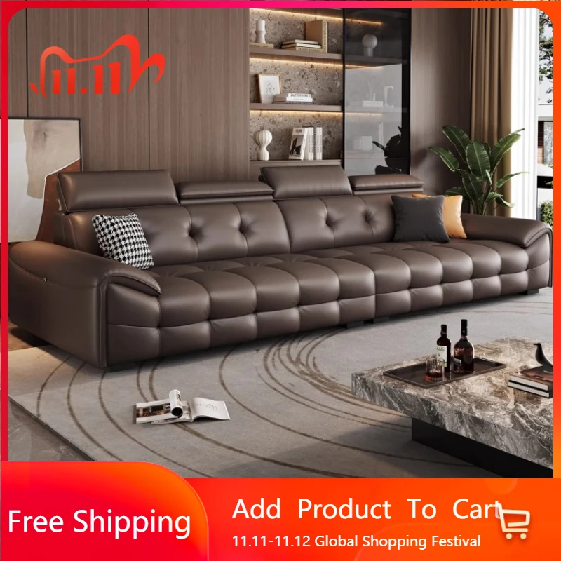 

Universal Modern Living Room Sofa Genuine Leather Relaxing Single Living Room Sofa Minimalist Relaxing Muebles Unique Furniture