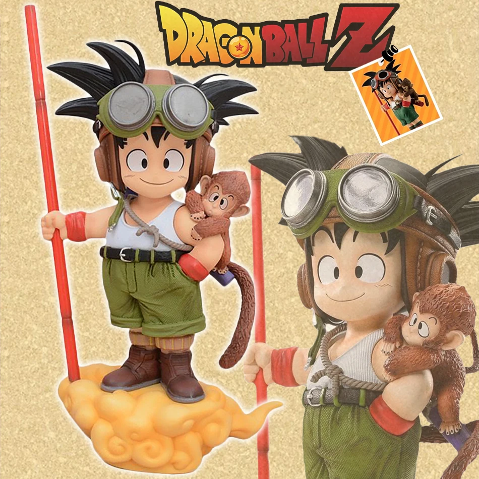 Dragon Ball 16CM Son Goku Kakarotto Action Figure With Monkey Flying Nimbus PVC Statue Collectible Desktop Ornament Fan Gift