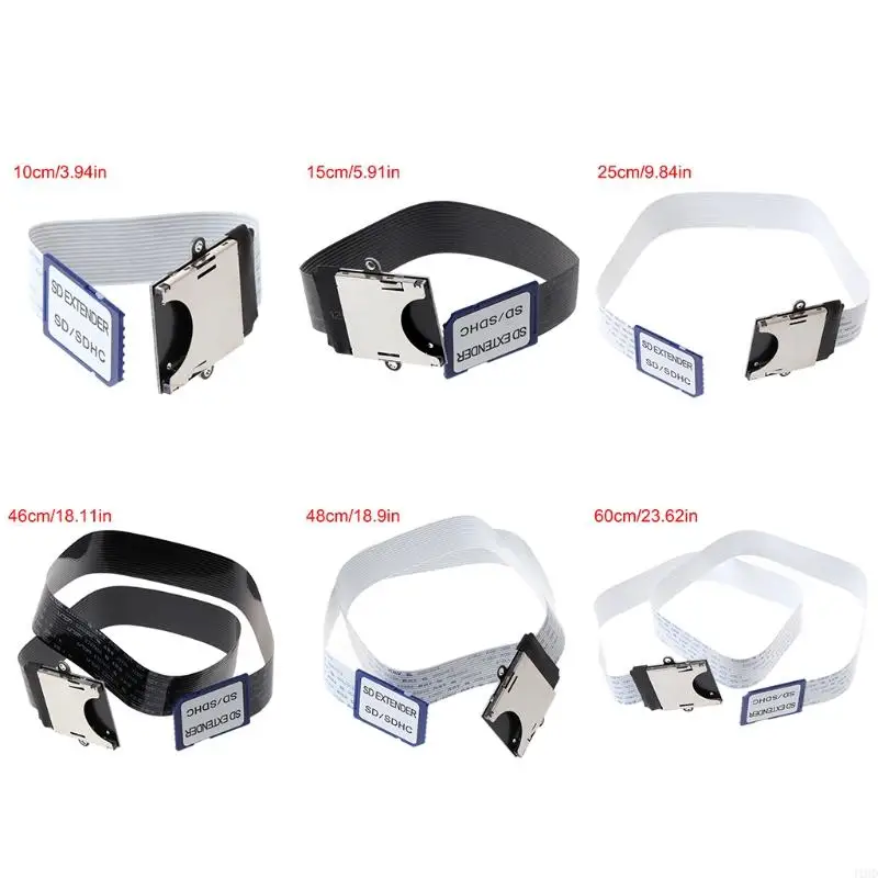 J1HD Nam Sang Nữ Nối Dài Tiêu Chuẩn SDHC Bộ Thẻ Nhớ Mềm Dẹt FPC Cáp Bộ Mở Rộng bộ Chuyển Đổi Cho GPS