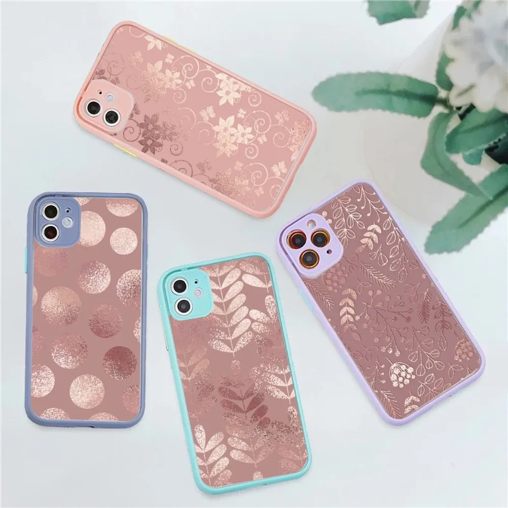 

Beautiful Rose Bling Picture Mousepad for iPhone 14 11 12 13 Mini Pro Max 8 7 Plus X XR XS MAX Translucent Matte Cover