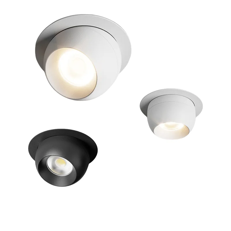 

Embedded Rotating LED Downlights7W12W15W18W24W Anti Glare COB Spot Lights Ceiling Lamp AC90-260V For Home illuminationDimmable