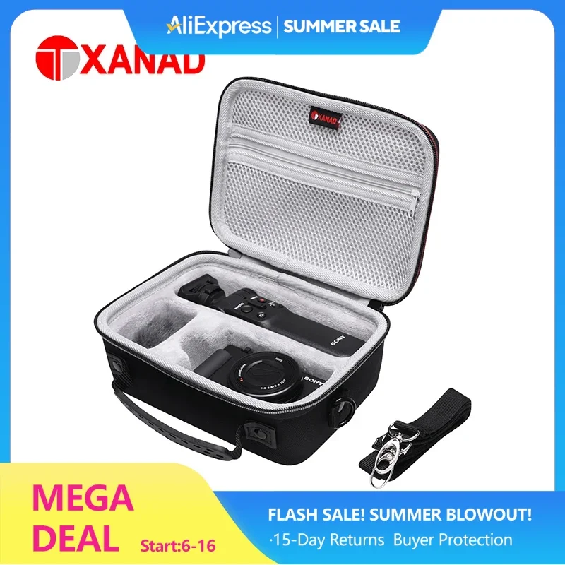 

XANAD EVA Hard Case for Sony ZV 1 Camera Support Accessory Kit Tripod and Microphone Travel Protective Carrying Storage Bag