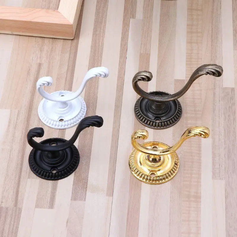103C สังกะสีอัลลอยด์แขวนหมวก Coat Hooks โบราณแขวน Up & Down Double-hook Heavy Duty Robe ผู้ถือ Rustic farmhouse Decor