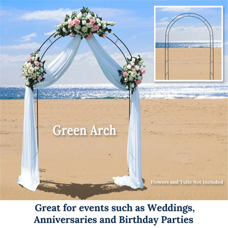 Iron Wedding Arch Decorative Garden Backdrop Pergola Stand Flower Frame for Marriage Birthday Wedding Party Decoration DIY Arch