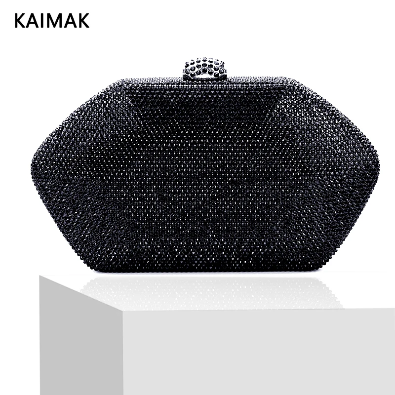 

clutch pursebags luxury handbags 2024 high quality evening bag party Black rhinestone clutch bags wedding bags for women