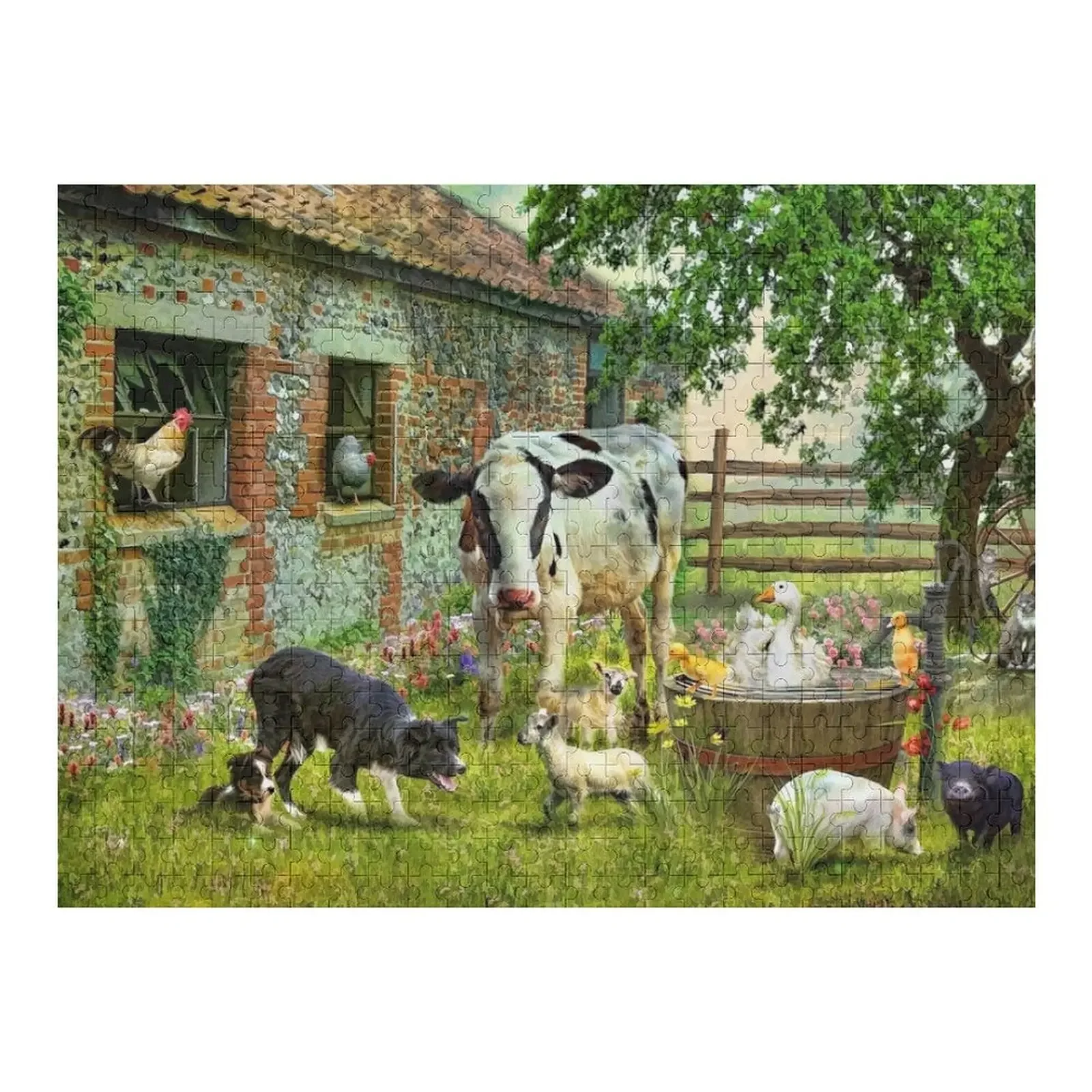 

Пазл Barnyard Chatter на заказ, детский подарок, фото, персонализированные подарки, деревянный пазл для взрослых