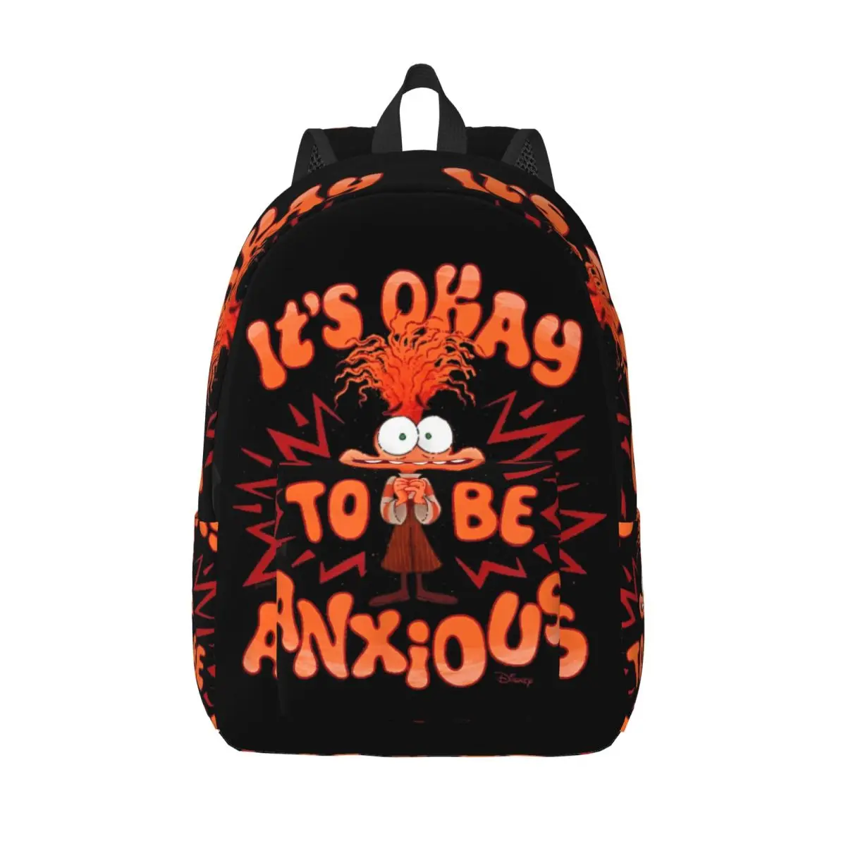 

Inside Out 2 Anxiety Character Backpack for Men Women Cool Student Work Daypack It's Okay To Be Anxious Laptop Shoulder Bag Gift