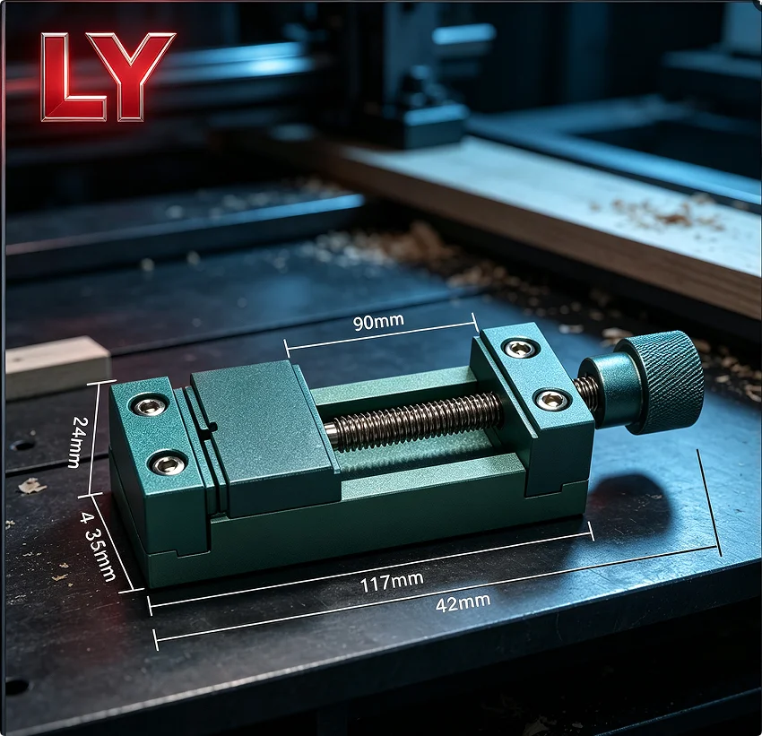 LY Mini Bench Vise DIY Home-Use Hand-Operated Bench Drill CNC Vise Motherboard Clamping Fixture Soldering Station