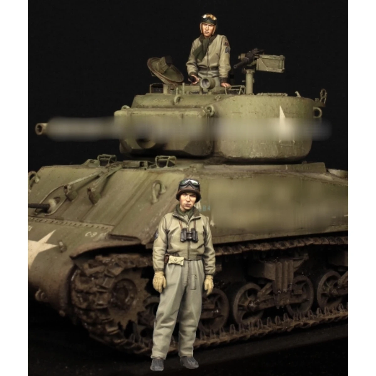 1/35 World War II American Tank Commander Figure Resin Figure Unpainted model Kit, military theme, unassembled and unpainted GK,