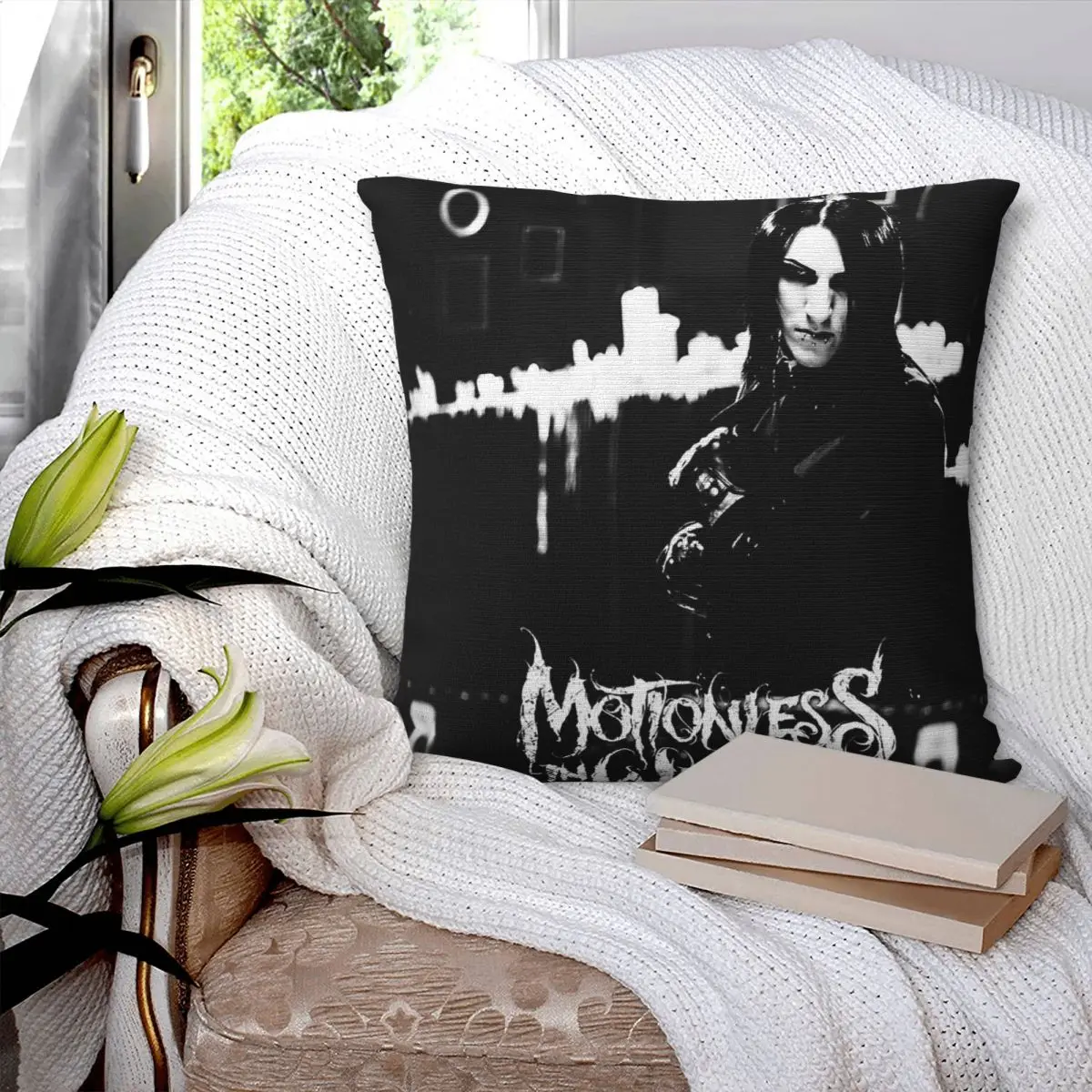 Chris Motionless In White Square Pillowcase Polyester Linen Velvet Pattern Zip Decor Throw Pillow Case Sofa Cushion Cover - view 3