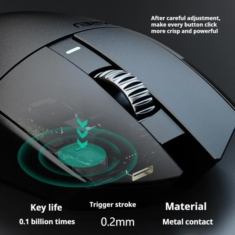 DAREU A980pro Max Mouse Usb/Bluetooth Wireless 3mode Paw3395 Sensor Low Delay Lightweight Magnesium Alloy Gaming Esports Mouse