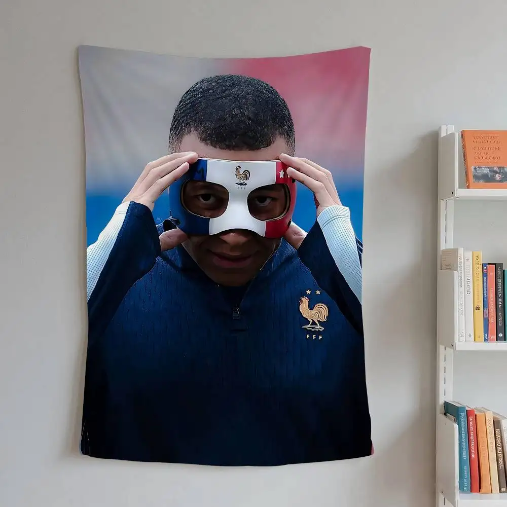 K-Kylian نجم كرة القدم M-Mbappe معلقة البوهيمي نسيج البوهيمي جدار المفروشات ماندالا Kawaii غرفة ديكور