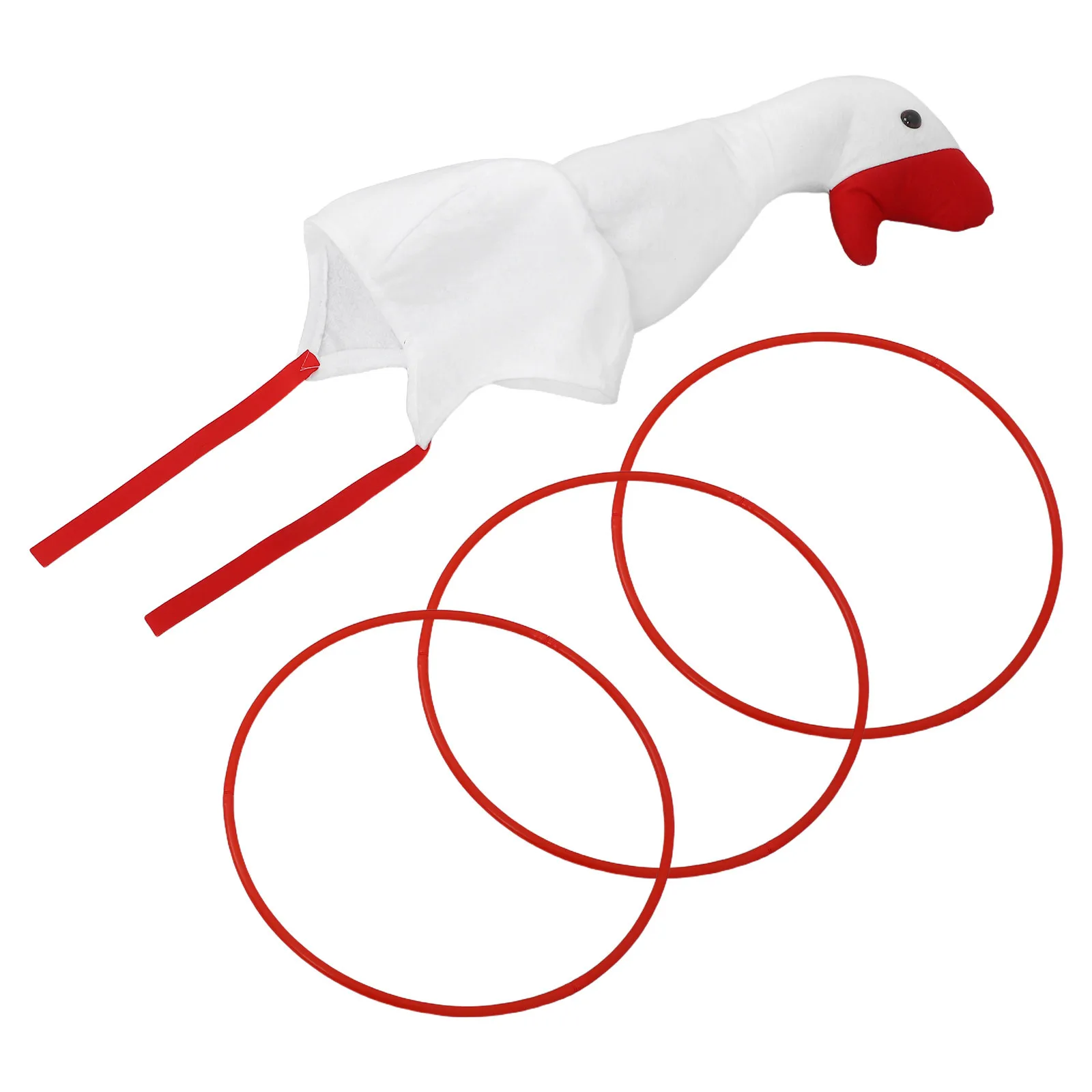 

1Set Funny Prank Kit Goose Toss Ring Game Party Costume Hat Interactive Animal Toss Game for Indoor Outdoor Prank Kit