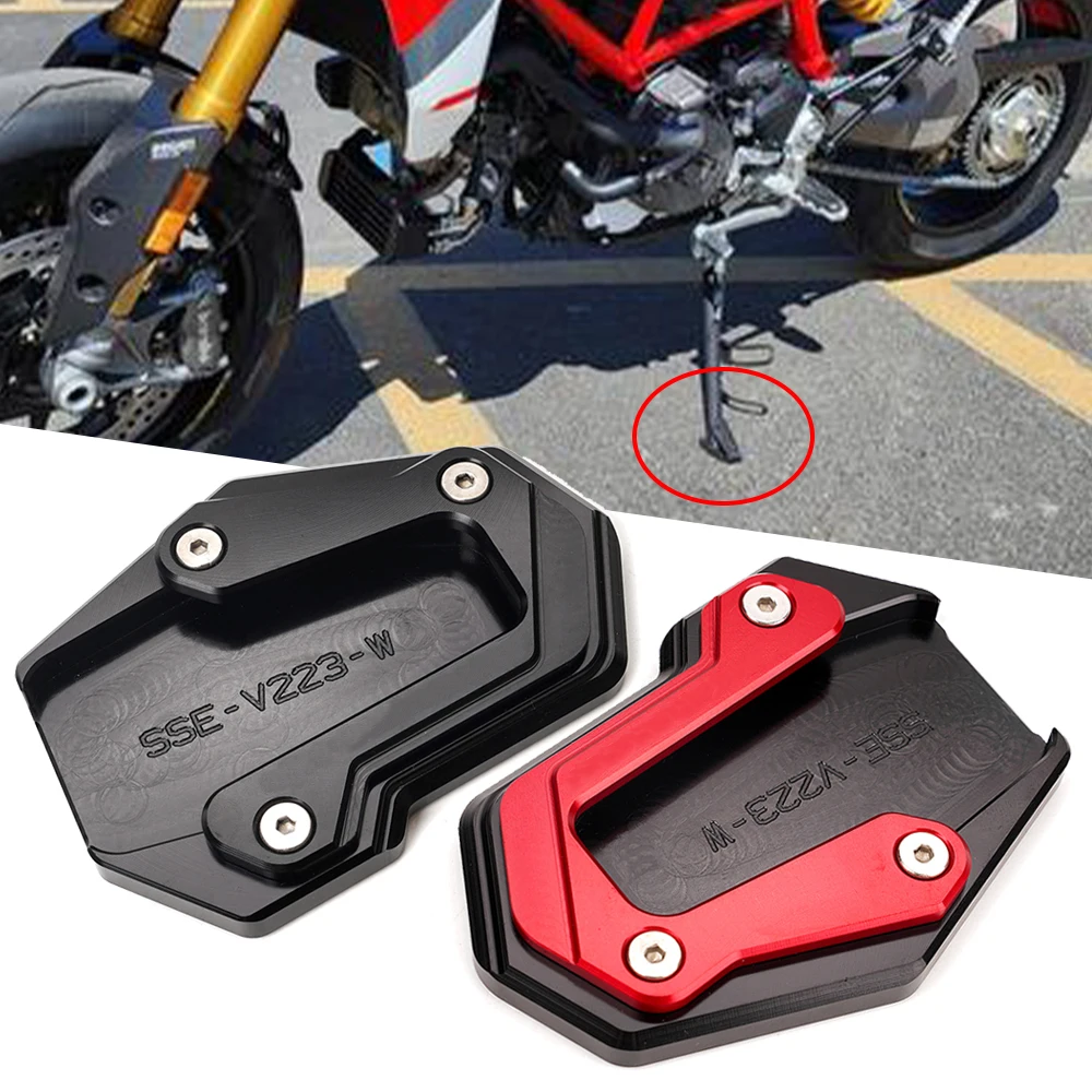 Für Ducati Hypermotard V2 2026 Hypermotard 950 SP 698 796 821 939 Motorrad-Seitenständer-Verlängerungspad Ständer-Parkstütze – Detail 1