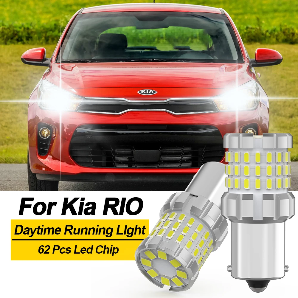 

BMTxms 2pcs 1200LM P21W 1156 BA15S LED Daytime Running Light DRL Lamp LED Bulb Canbus For Kia Rio 3 4 2015 2016 2017 2018 2019