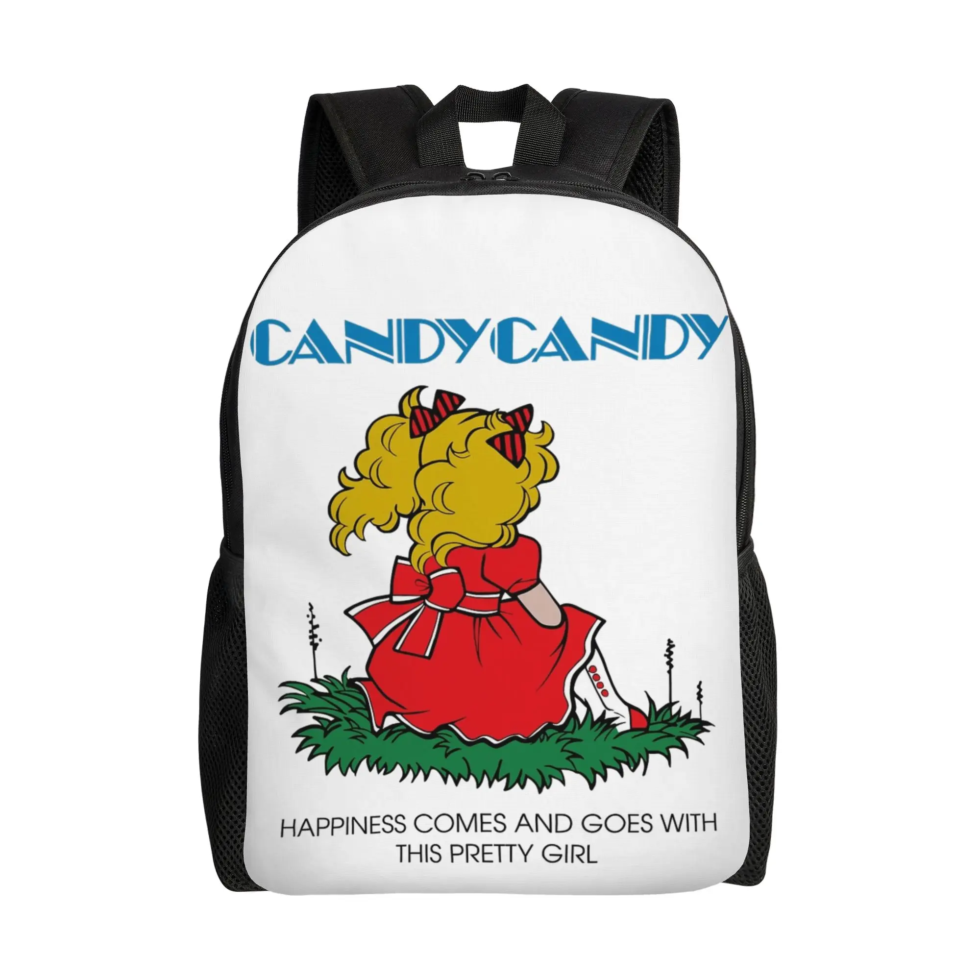 

Рюкзак Candy Candy Wind Happiness для мужчин и женщин, модный студенческий рюкзак для работы, повседневный рюкзак в стиле аниме и манги, сумка через плечо для ноутбука, подарок