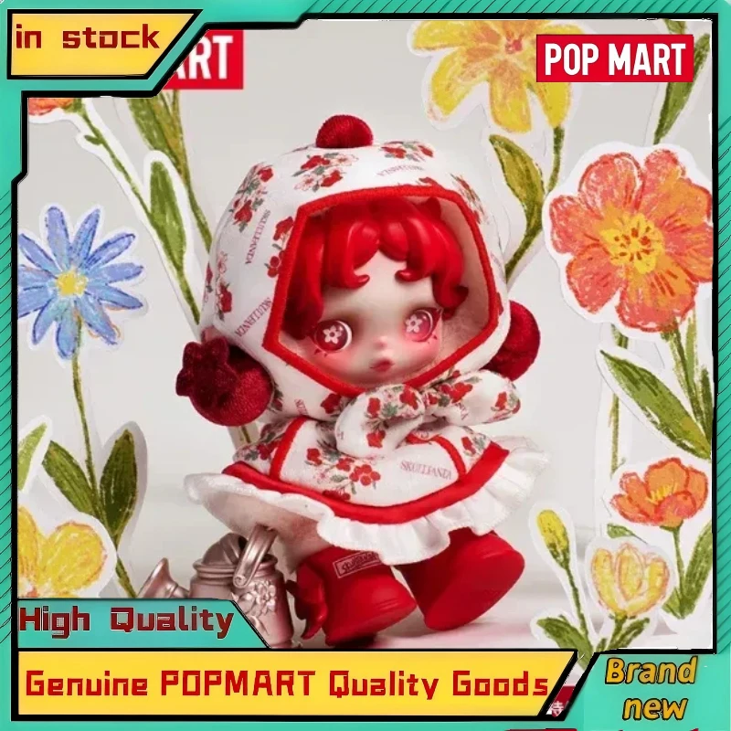 

Genuine Pop Mart Skullpanda Amid Flowers Series Pendant Skullpanda Petals In Four Acts Series Earphone Case Retro Pendant