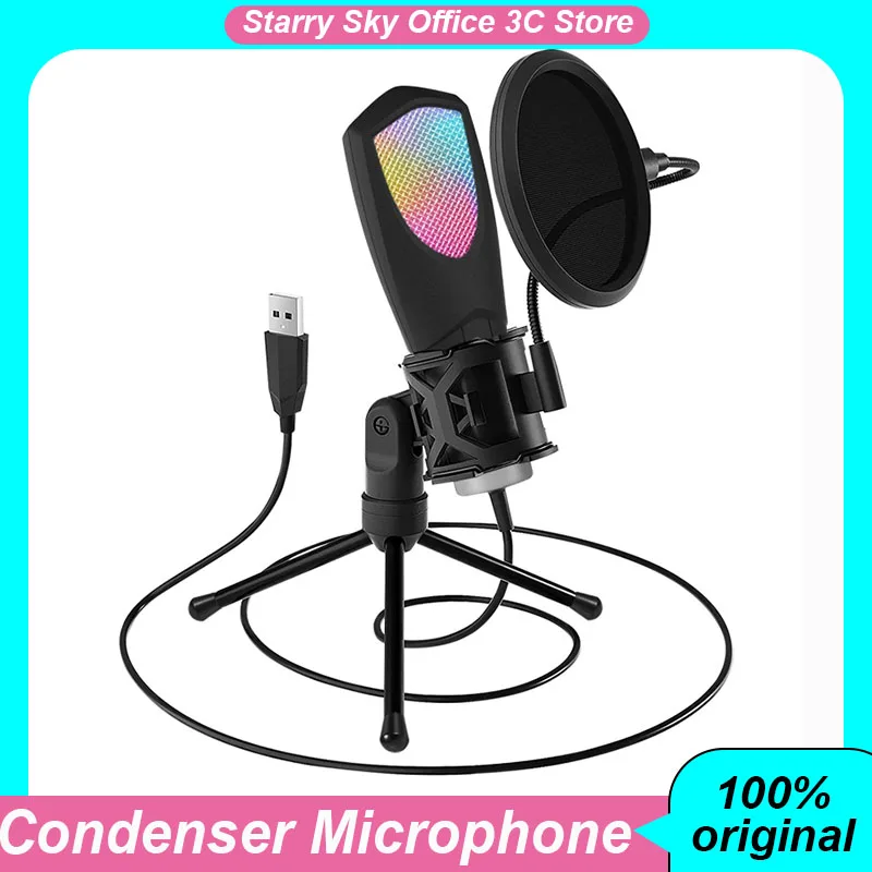 

Новый конденсаторный микрофон Q3R Q3G RGB проводной настольный микрофон ПК киберспортный игровой микрофон для ноутбука для прямой трансляции Vlog
