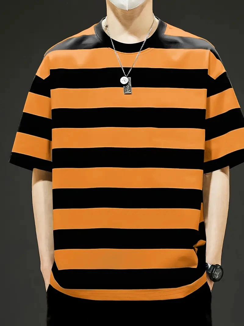 Thumbnail 3 - #67 Latest Mens Striped T-Shirts Offers