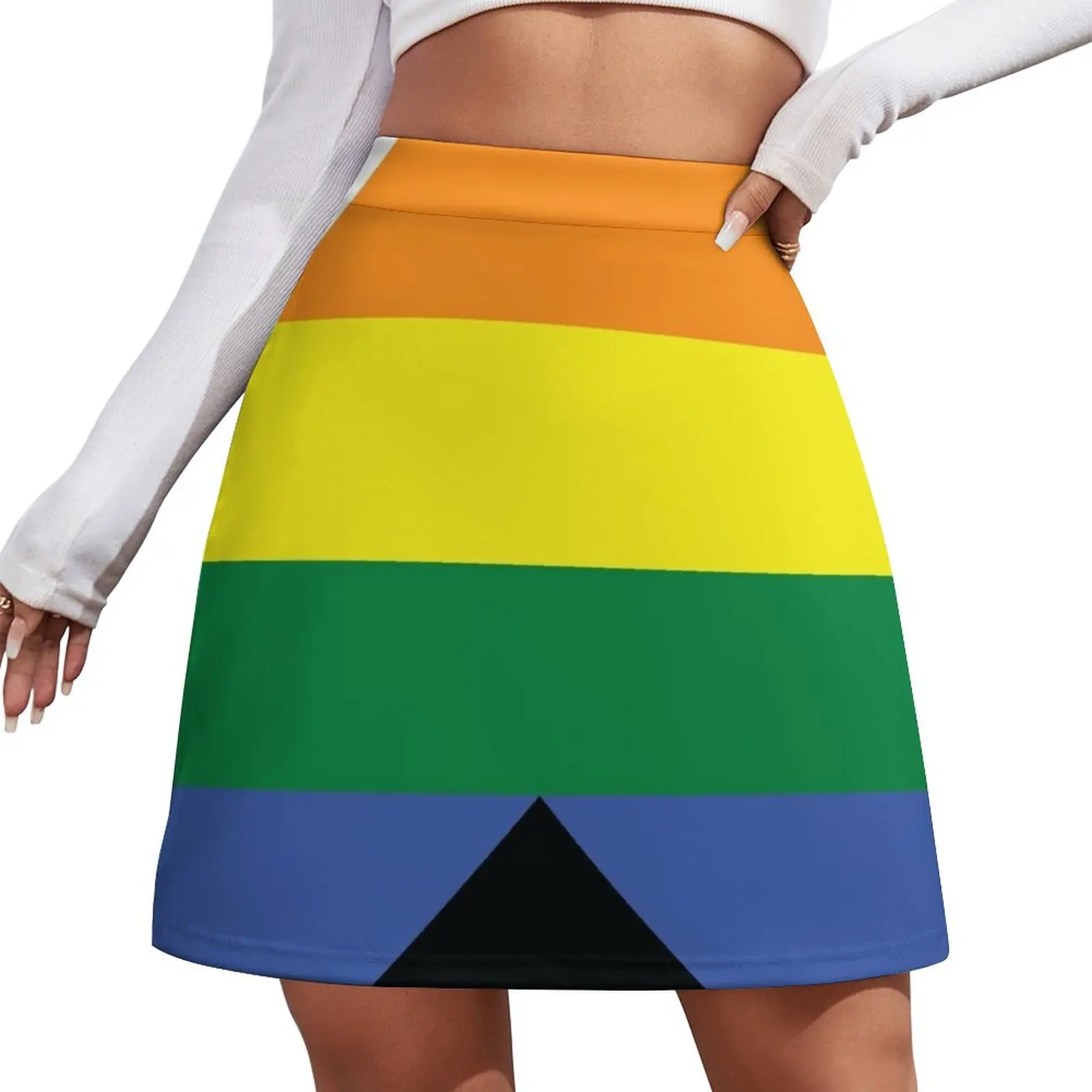 

Straight Ally Pride Flag Mini Skirt Skirt for girls luxury women's skirt japanese style Mini