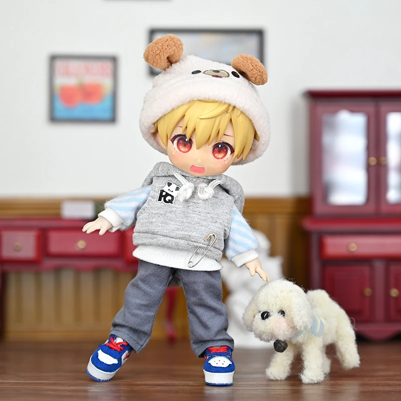 Ob11 Doll Clothes Good Little Dog American Suit For P9 P10 Monobody Ufdoll Molly Ymy1/12Bjd Obitsu11 Clothes