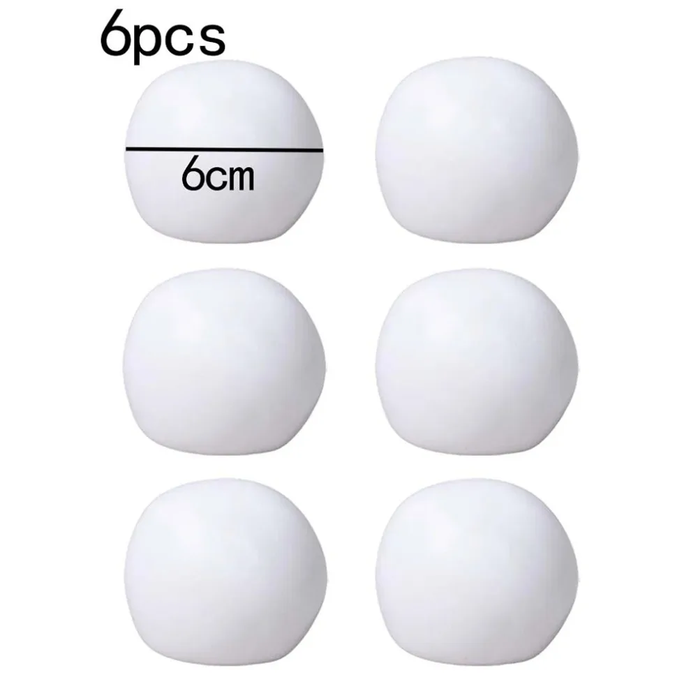 6Pcs TPR Clear Empty Ball Transparent Elastic Stretchable DIY Stress Relief Ball Thick Wear Resistant Hollow Empty Inside