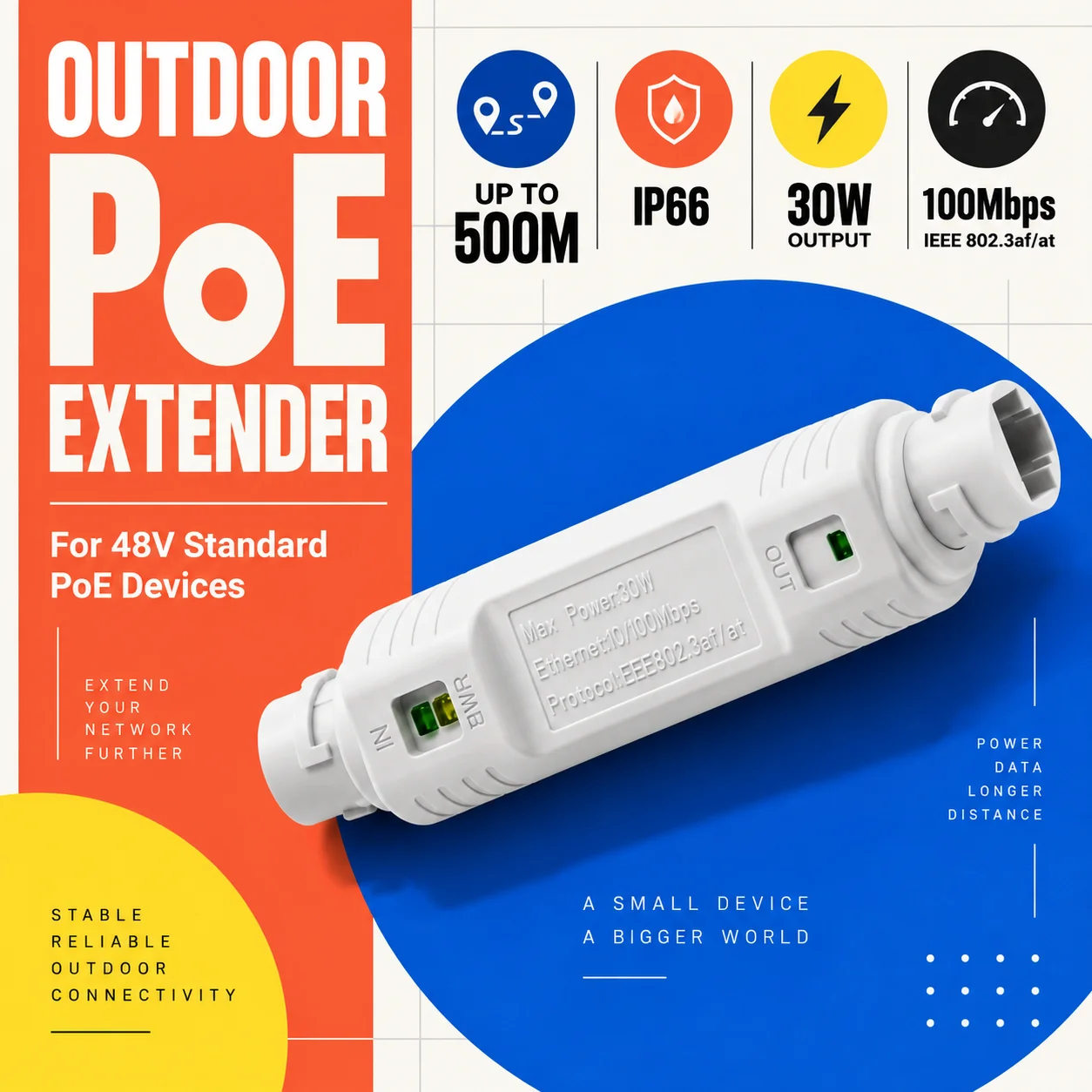 extensor-repetidor-poe-48v-a-prova-d'agua-para-uso-externo-extensao-de-100m-adaptador-injetor-poe-1-conjunto