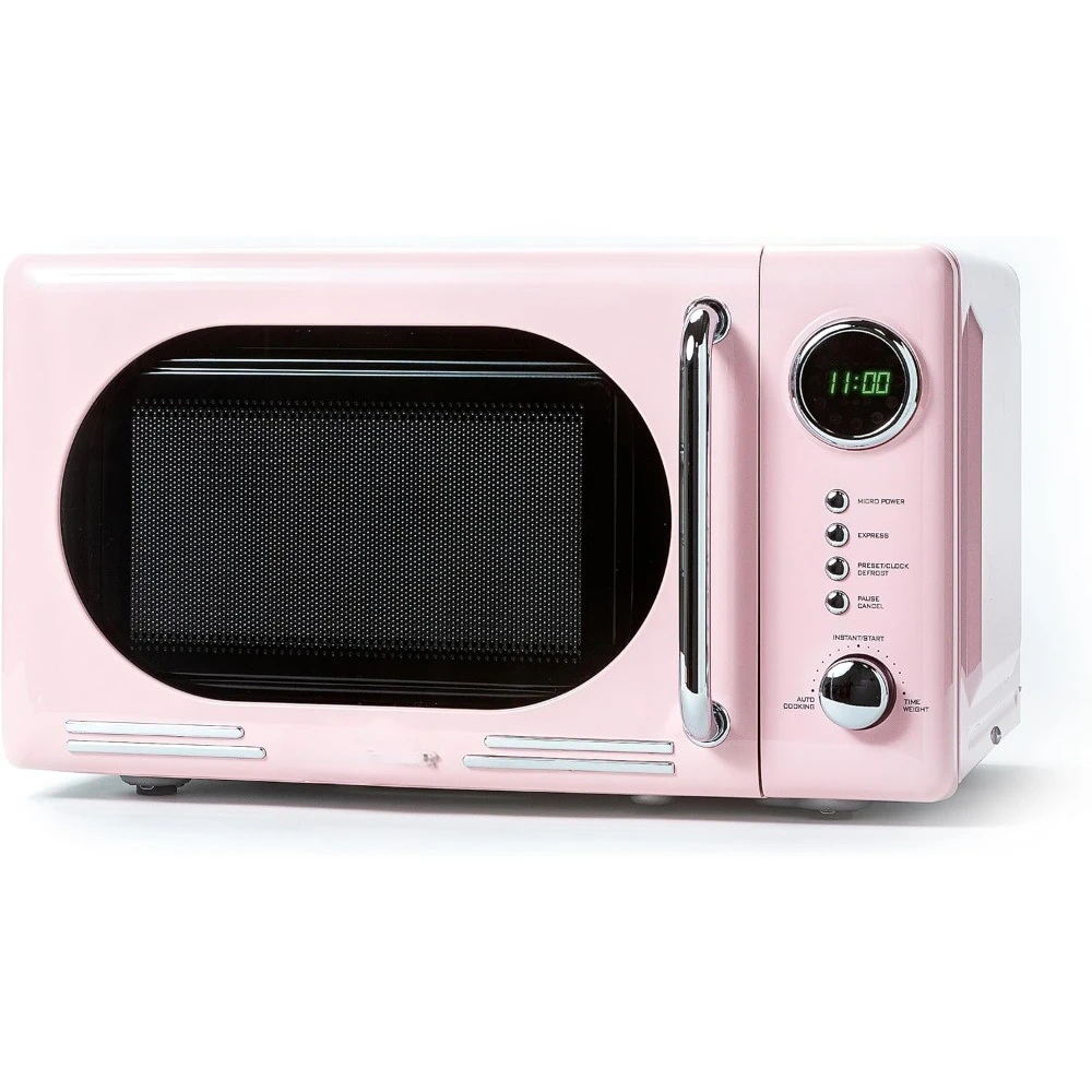 Compact Countertop Microwave Oven - 0.7 Cu. Ft. - 700-Watts with LED Digital Display - Child Lock  Easy Clean Interior