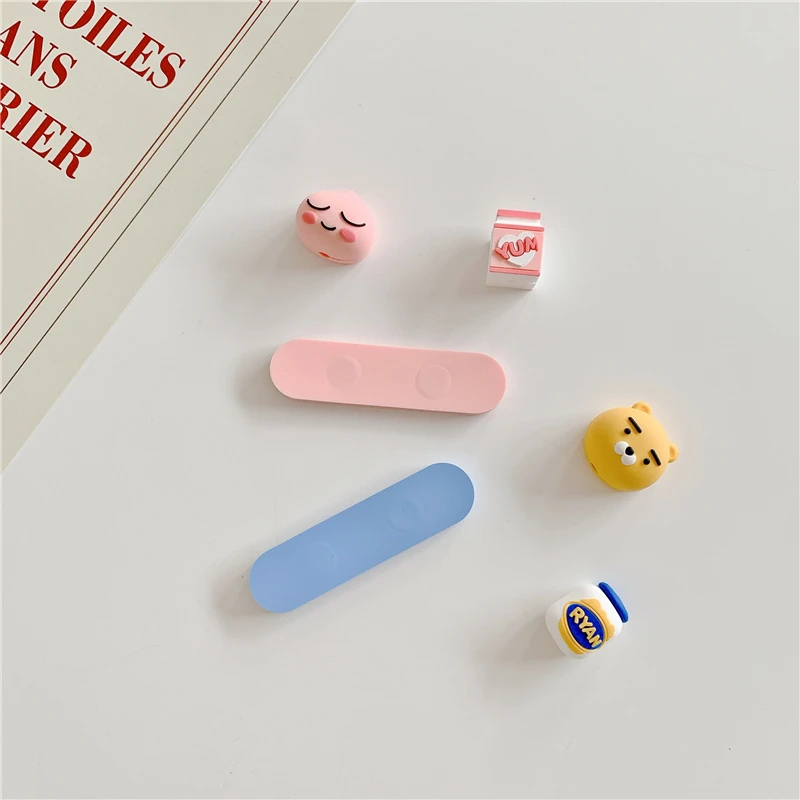 Universal Cartoon Magnetic Desk Phone USB Cable Organizer Wire Earphone Line Cord Protector Winder Clip Tidy Holder Management