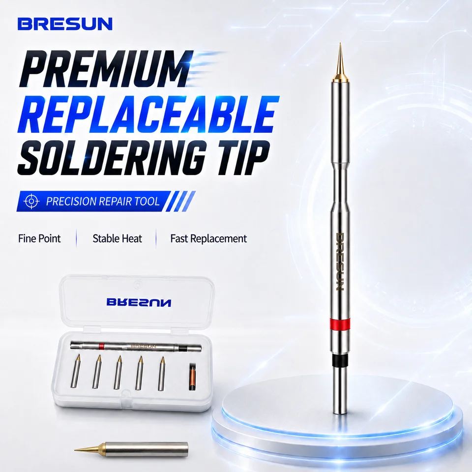 Punta de soldador BREUSN C210 – Punta de cobre rojo reemplazable para trabajos de puente en placa madre/CPU 2