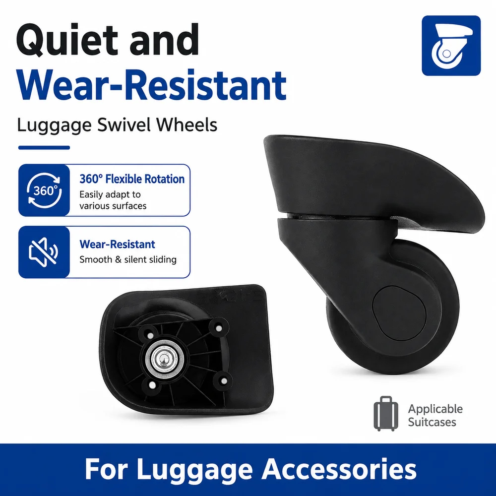 Replacement Wheels For Hongsheng A-21 Luggage 360° Silent Spinner Caster Bracket Wear-Proof Suitcase Parts Repair Accessories
