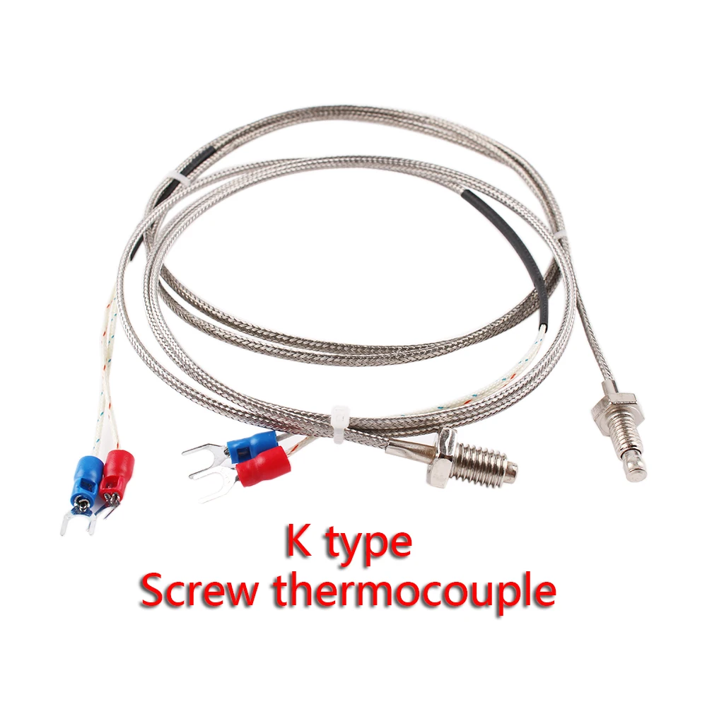 K type E type M6 screw type thermocouple M8 thread thermal resistance temperature sensor temperature line probe temperature line