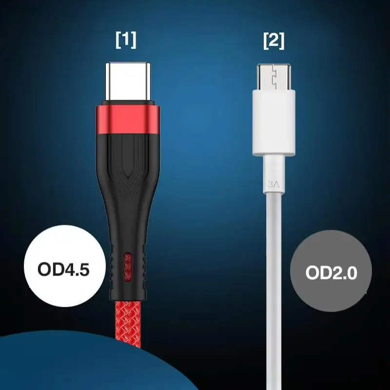1Pcs 120W USB C Fast Charging Data Cable 6A Durable Cord for Huawei Honor Android Phone Student Daily Use