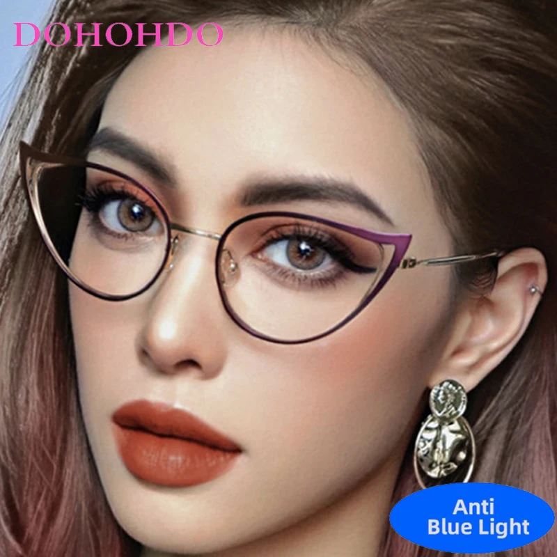 

Brand Designers Cat Eye Blue Light Blocking Glasses For Women Optical Spectacle Protection Computer Eyeglasses Fashion Eyewear