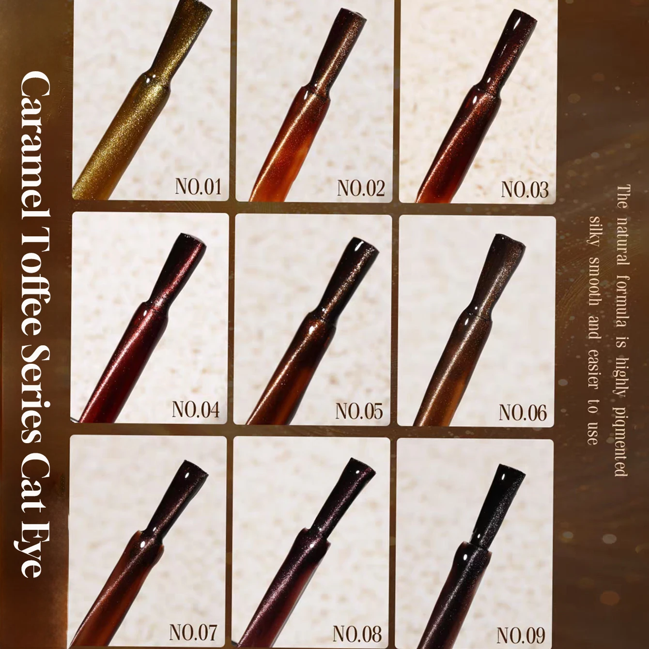 1pcs ZH Autumn Tai Fei Cat Eye Brown Series Gel Nail Polish 2025 New Whitening Atmosphere Essential For Christmas Nail Gel