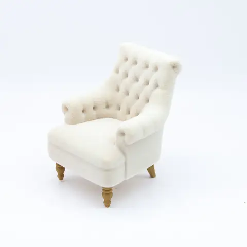 Mini Velvet Sofa Chair Dollhouse Furniture Model Miniature Pretend Play Decor Mini Living Room Chair Decoration
