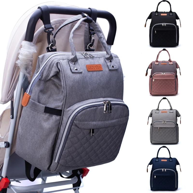 

Роскошные сумки для подгузников Lequeen, вместительные рюкзаки для хранения на коляске, водонепроницаемые сумки для мам для ухода за ребенком